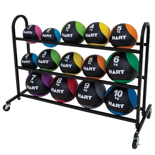 HART Sport HART Rubber Med Ball Kit With Portable Rack